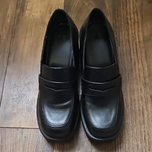 JustFab Black Chunky Mary Jane Heels